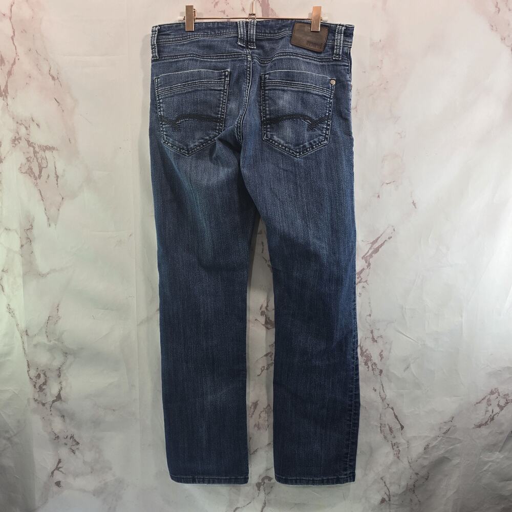 Mavi Jeans Mens 32 X 31 Zach Straight Leg Medium Wash Stretch Denim Blue Stone